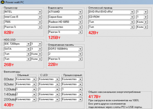 Cum se calculează sursa de alimentare?