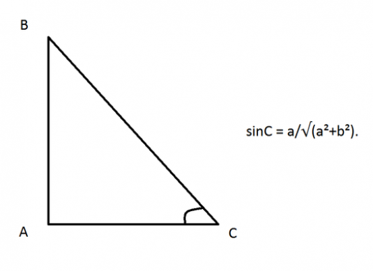 Cum să găsiți sinele unghiului unui triunghi?